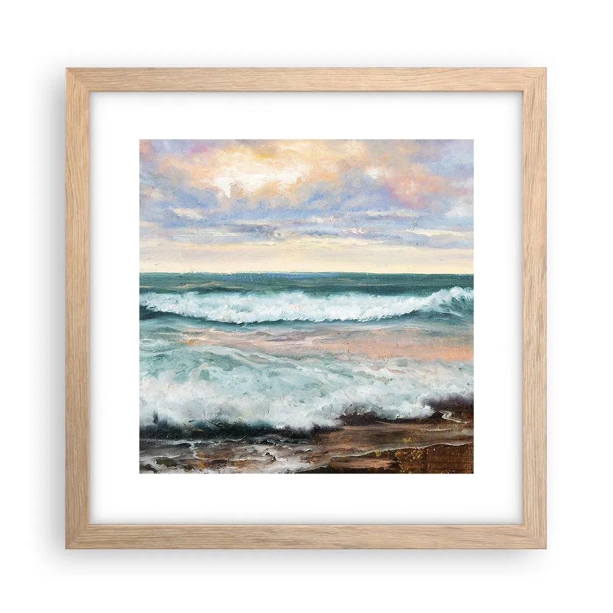 Plakát v rámu světlý dub - Tady uhladíš duši - 30x30 cm