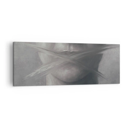 Obraz na plátně - Ani slovo - 140x50 cm