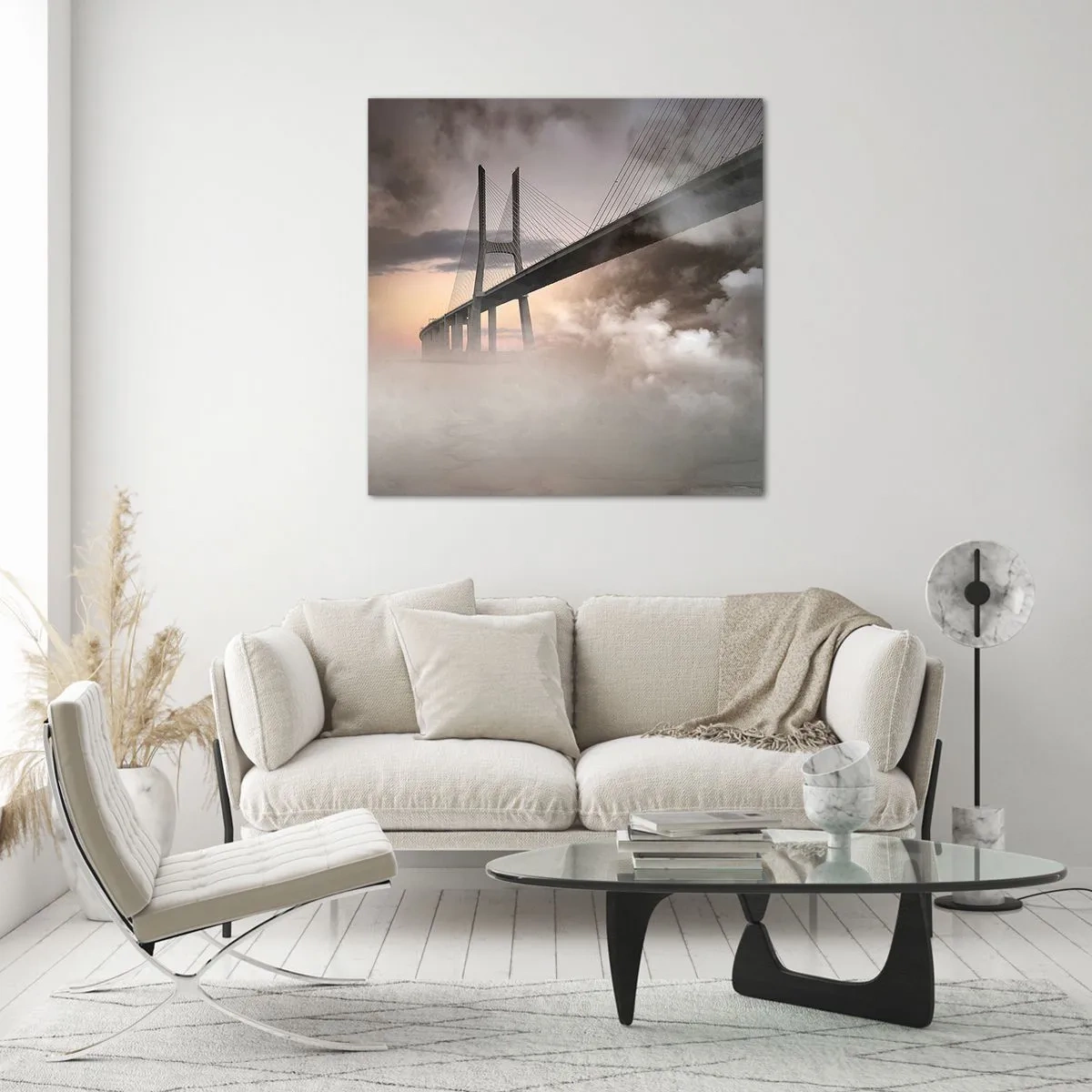 Obraz na skle - U řeky, která není - 30x30 cm