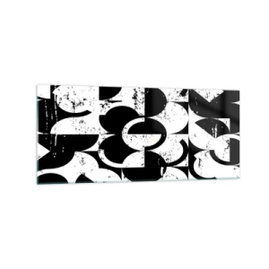Obraz na skle - Bílé je bílé a černé černé - 120x50 cm