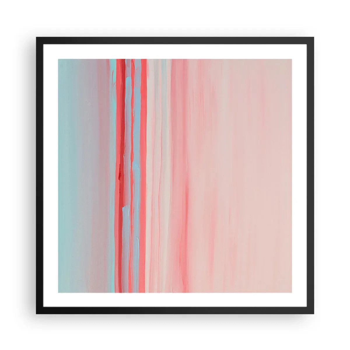 Plakát v černém rámu - Abstrakce za úsvitu - 60x60 cm