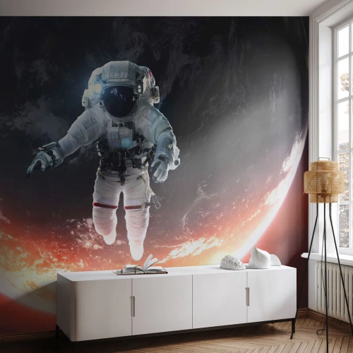 Fototapeta Samolepicí Deluxe Sticker - Mohu zůstat ještě chvilku? - Astronaut, Kosmos, Kosmonaut - 100x70 cm