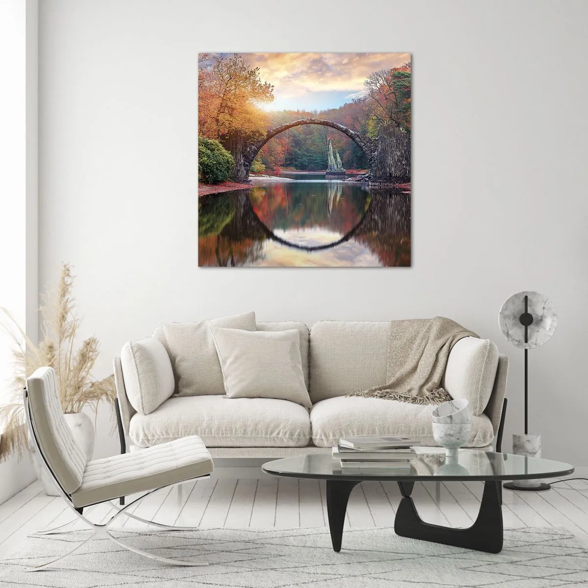 Obraz na skle - Za zrcadlem - 40x40 cm