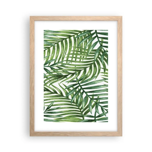 Plakát v rámu světlý dub - Pod zeleným baldachýnem - 30x40 cm
