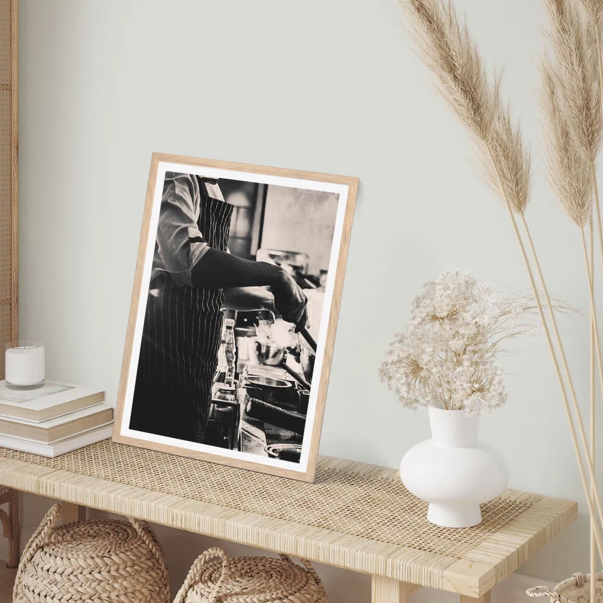 Plakát v rámu světlý dub - Alchymie chutí - 40x50 cm