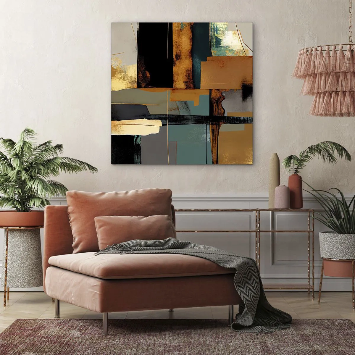 Obraz na plátně - Abstrakce – světlo a stín - 30x30 cm