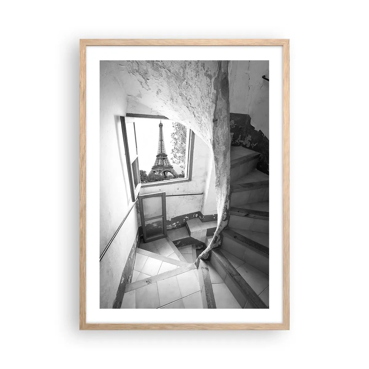 Plakát v rámu světlý dub - To je ale výhled! - 50x70 cm