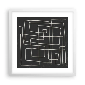 Plakát v bílém rámu - Není to tak jednoduché - 40x40 cm