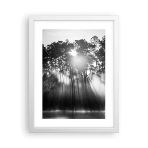 Plakát v bílém rámu - Nezastavitelné slunce - 30x40 cm