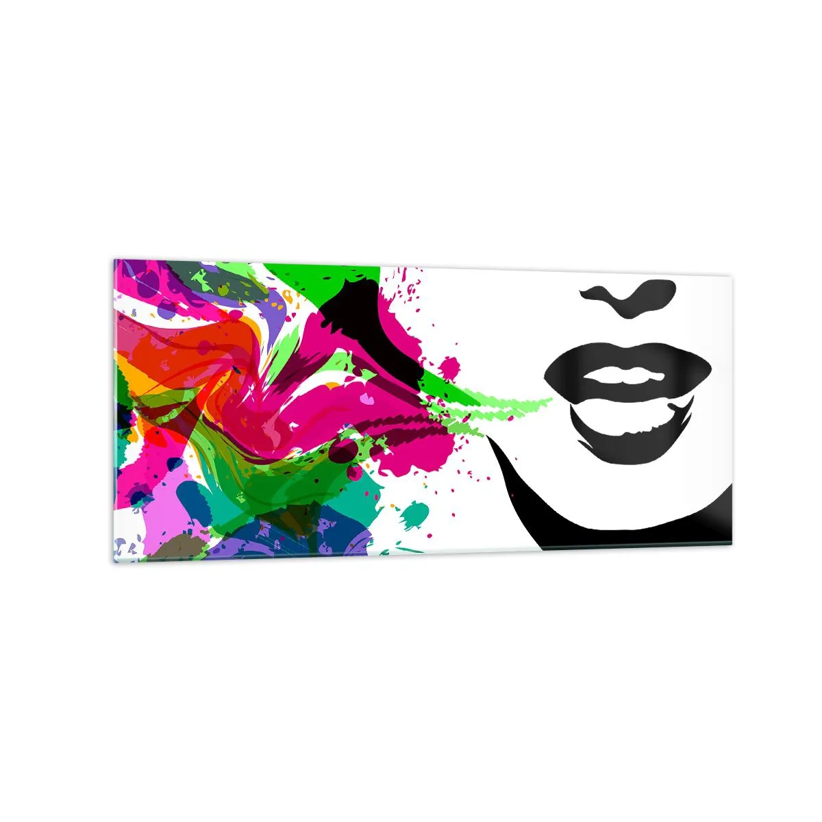 Obraz na skle - Vyprávění v barvách duhy - 120x50 cm