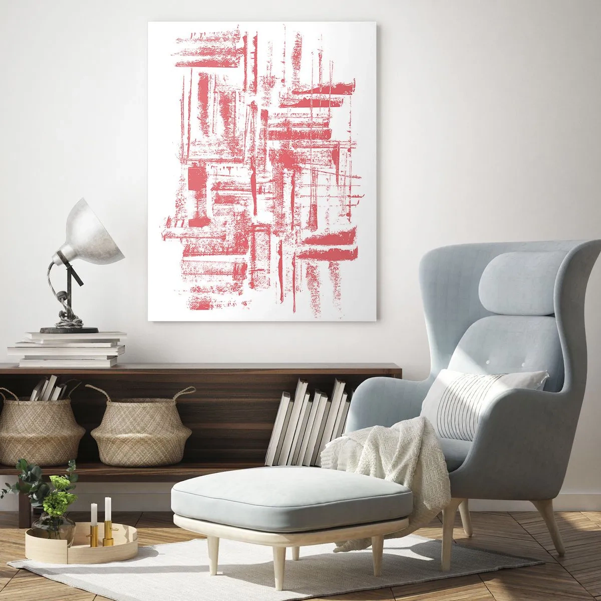 Obraz na skle - Červené město - 50x70 cm