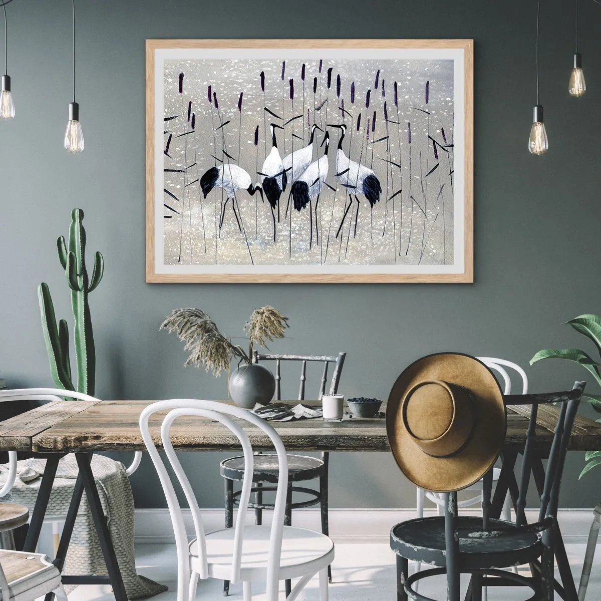 Plakát v rámu světlý dub - Mezi svými - 40x30 cm