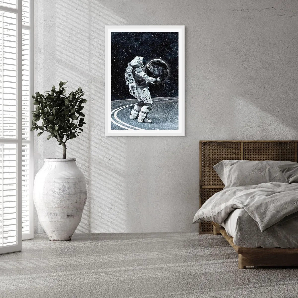 Plakát v bílém rámu - Na Mléčné dráze - 61x91 cm