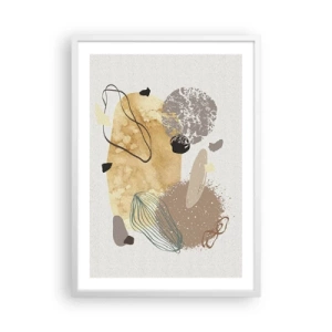 Plakát v bílém rámu - Abstraktní švestka - 50x70 cm