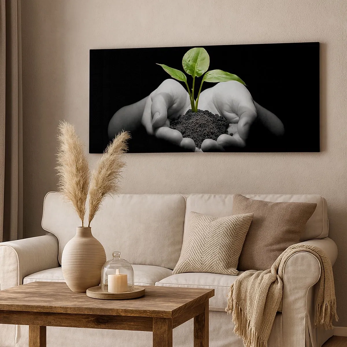 Obraz na plátně - Miluji přírodu, chráním ji - 100x40 cm