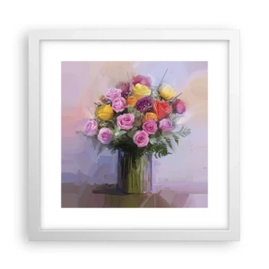 Plakát v bílém rámu - Zachycená krása - 30x30 cm