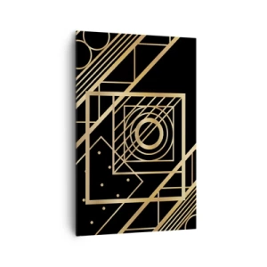 Obraz na plátně - Zlatá geometrie - 80x120 cm