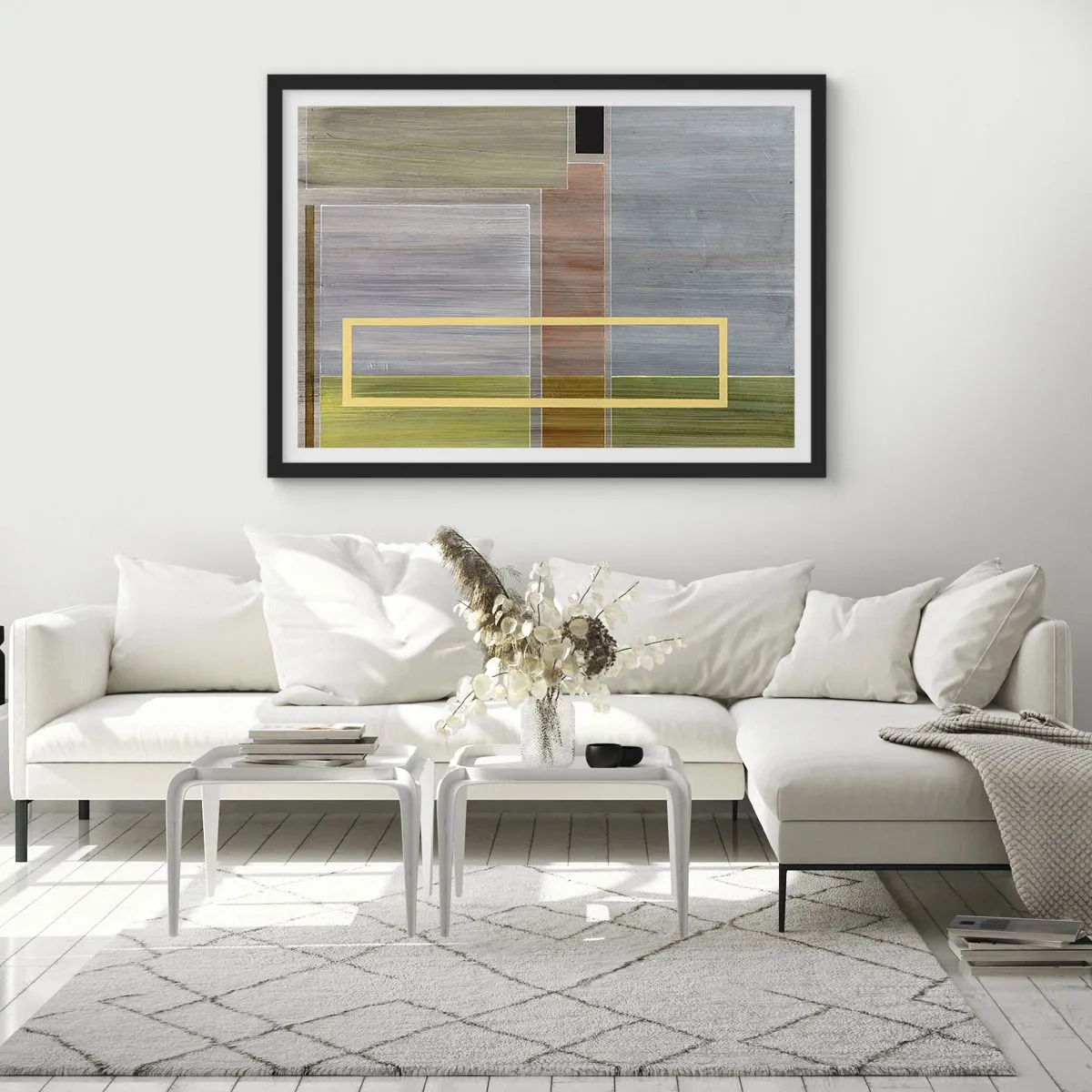 Plakát v černém rámu - Jednoduše a v klidu - 70x50 cm