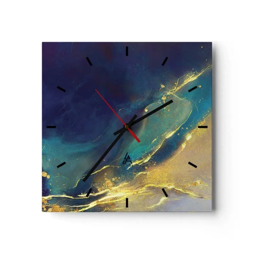 Nástěnné hodiny - Zlatý močál - 40x40 cm