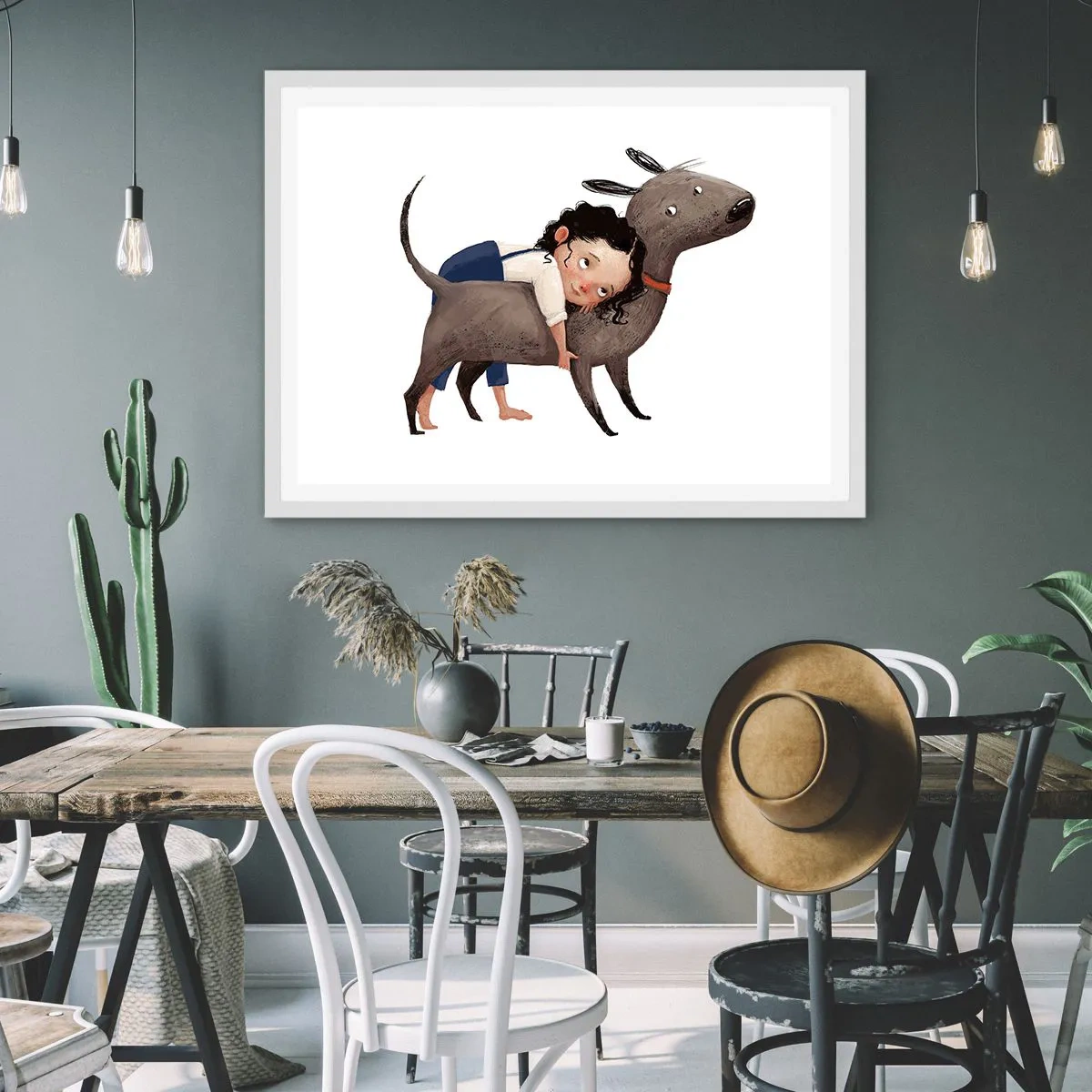 Plakát v bílém rámu - Nejlepší přátelé - 50x40 cm