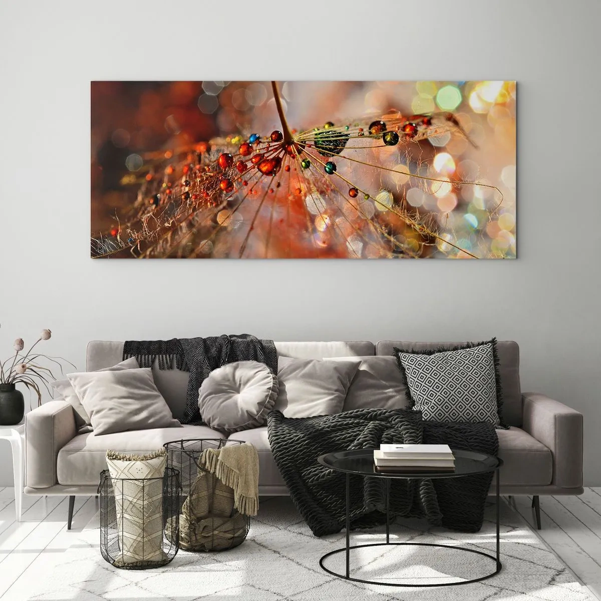 Obraz na skle - Navlečeno na pavučinu - 120x50 cm