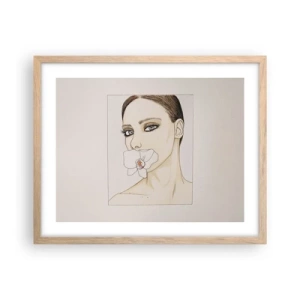 Plakát v rámu světlý dub - Symbol elegance a krásy - 50x40 cm
