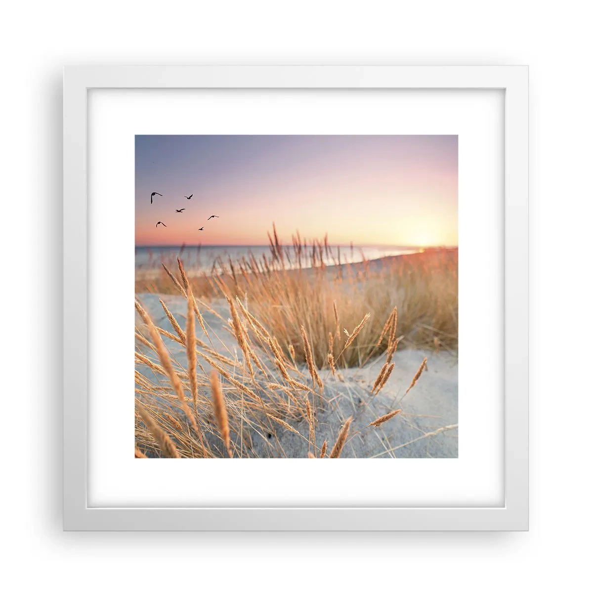 Plakát v bílém rámu - Baltská ukolébavka - 30x30 cm