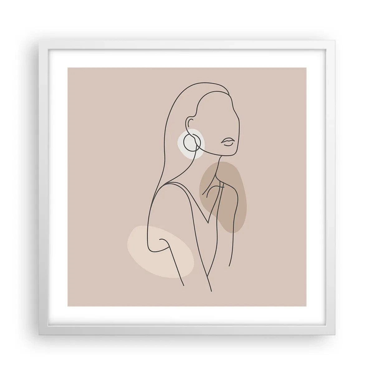 Plakát v bílém rámu - Dívčí ikona - 50x50 cm