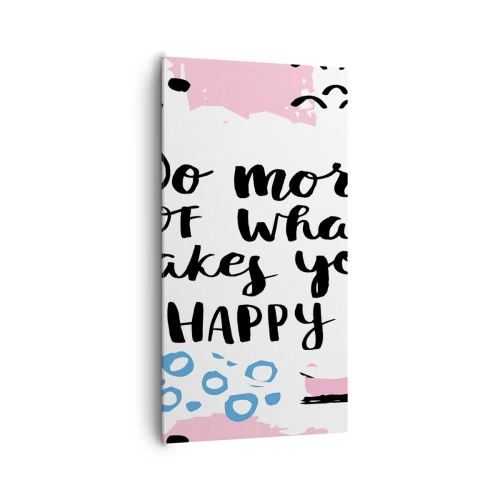 Obraz na plátně - Jak být šťastný - 65x120 cm