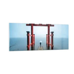 Obraz na skle - Japonské zamyšlení - 100x40 cm