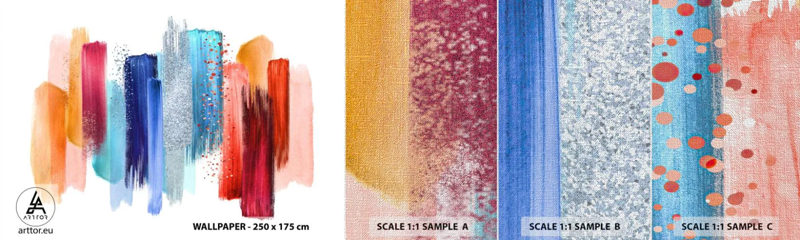 Vzor Fototapety Premium Canvas - Nahoru a dolů  - Abstrakce, Kus, Moderní umění - 100x30 cm