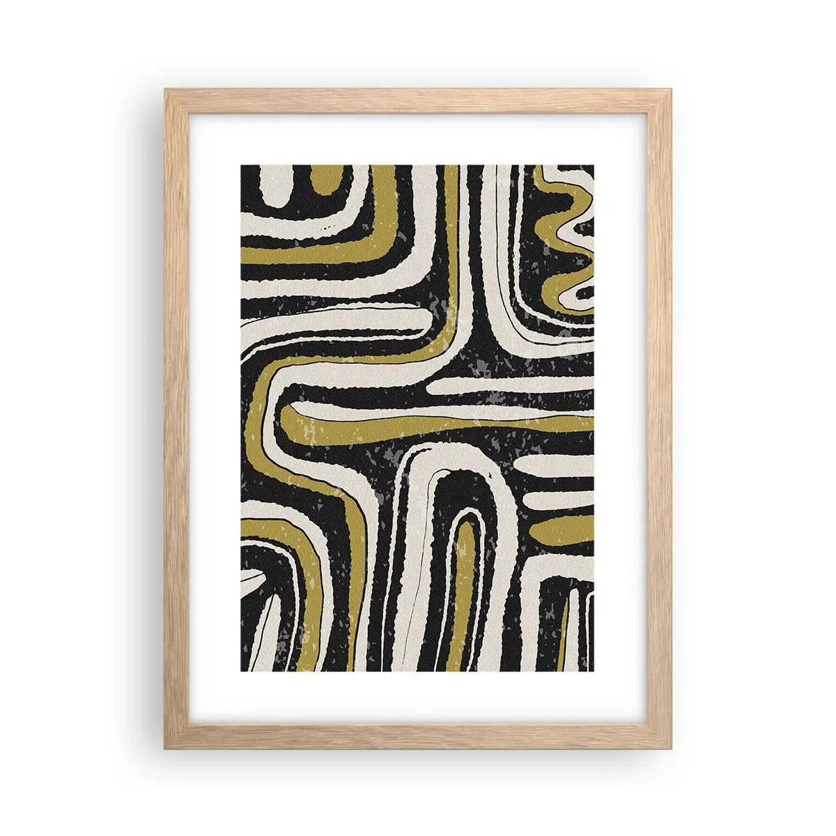 Plakát v rámu světlý dub - Kompozice: trakty a uličky - 30x40 cm