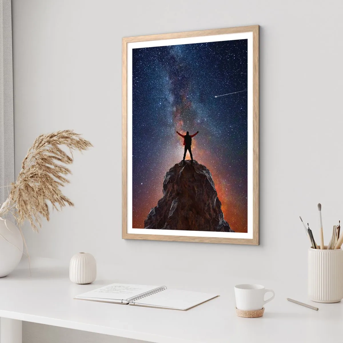 Plakát v rámu světlý dub - Síla je se mnou! - 40x50 cm