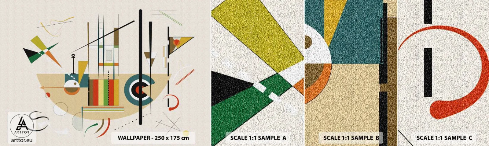 Vzor Fototapety Samolepicí Deluxe Sticker - A svět se směje - Abstrakce, Kus, Tvary - 100x30 cm