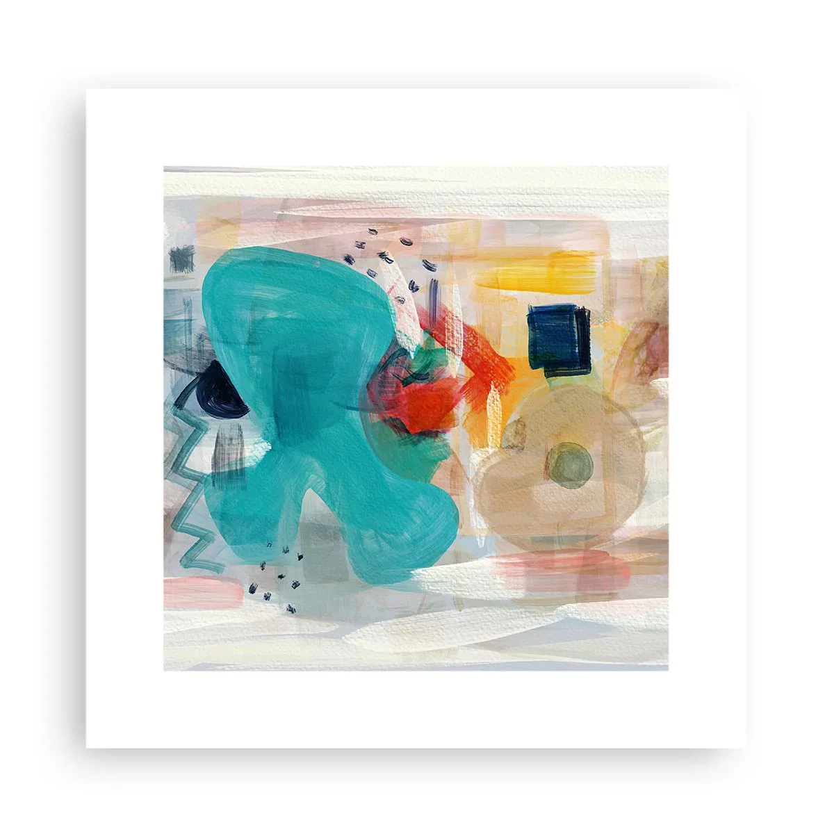 Plakát - Barevná hra - 30x30 cm