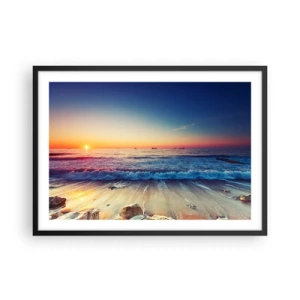 Plakát v černém rámu - Co je za obzorem? - 70x50 cm
