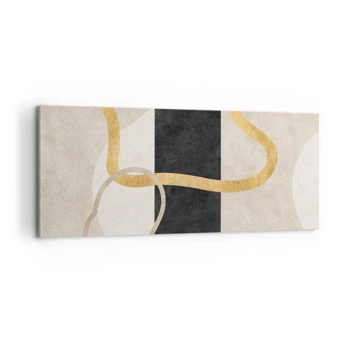 Obraz na plátně - Tvary ve smyčce - 100x40 cm