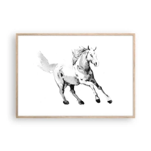 Plakát v rámu světlý dub - Nezkrocená duše - 100x70 cm