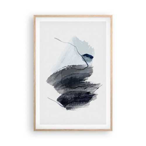 Plakát v rámu světlý dub - Intenzita a pohyb - 61x91 cm