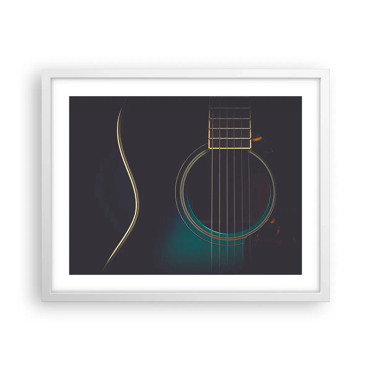 Plakát v bílém rámu - Okamžik, než to zazní - 50x40 cm