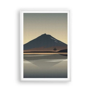 Plakát v bílém rámu - Zrcadlový odraz - 70x100 cm
