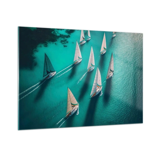 Obraz na skle - Zápasení s větrem - 100x70 cm