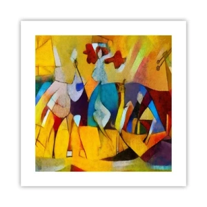 Plakát - Slunce - život - radost - 40x40 cm