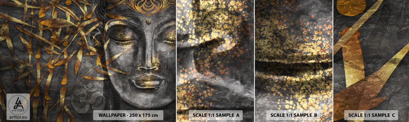 Vzor Fototapety Samolepicí Deluxe Sticker - Pociťte klid - Buddha, Kultura, Asie - 100x30 cm