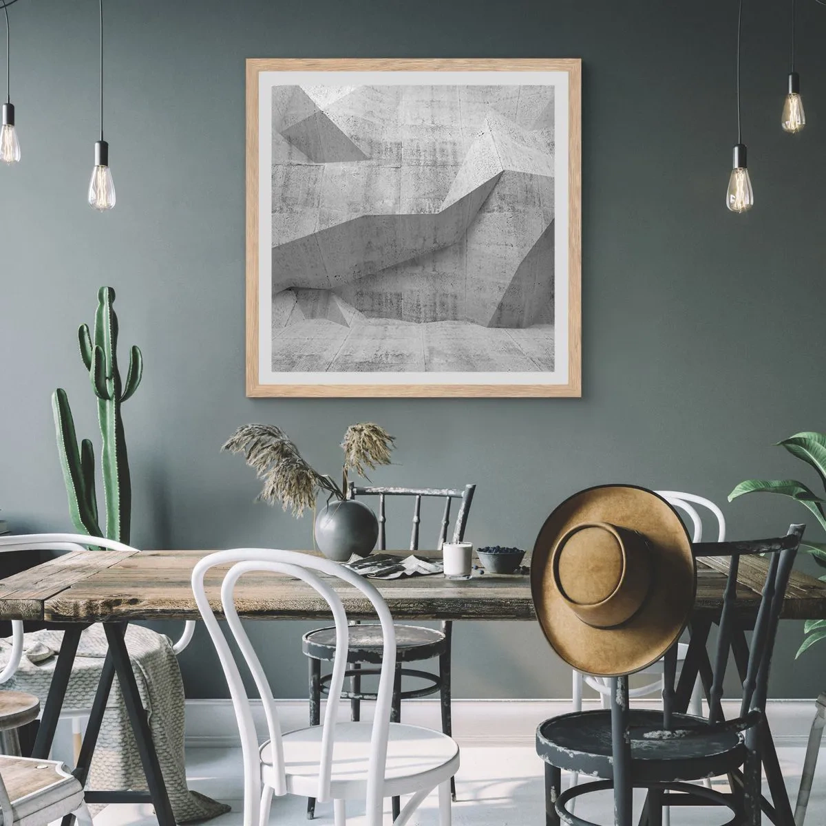 Plakát v rámu světlý dub - Skutečná výzva - 60x60 cm