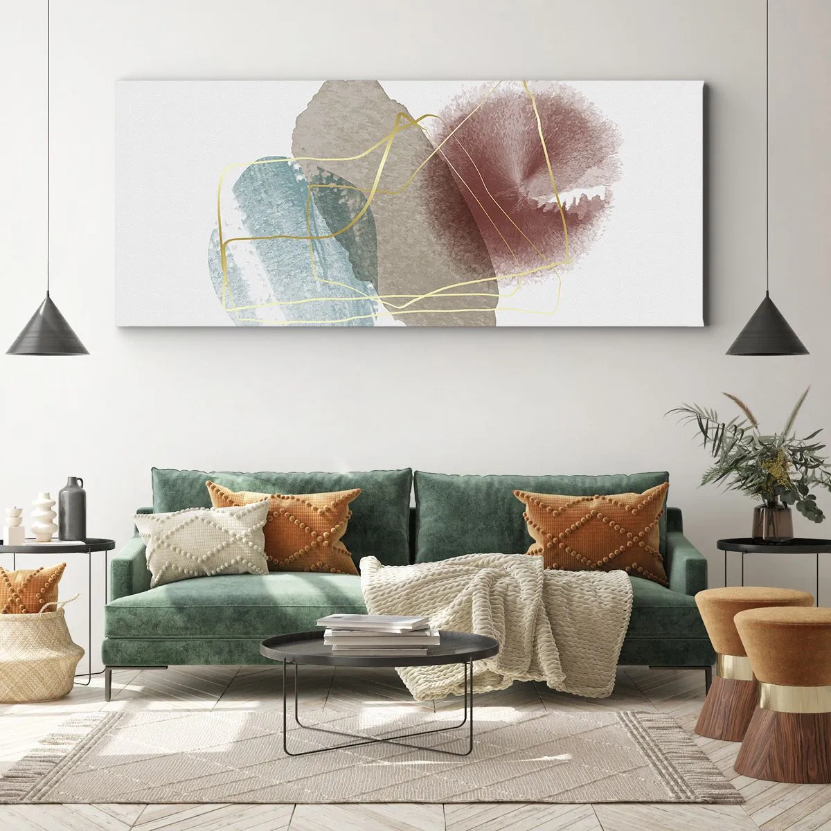 Obraz na plátně - Korálky prostoru - 100x40 cm