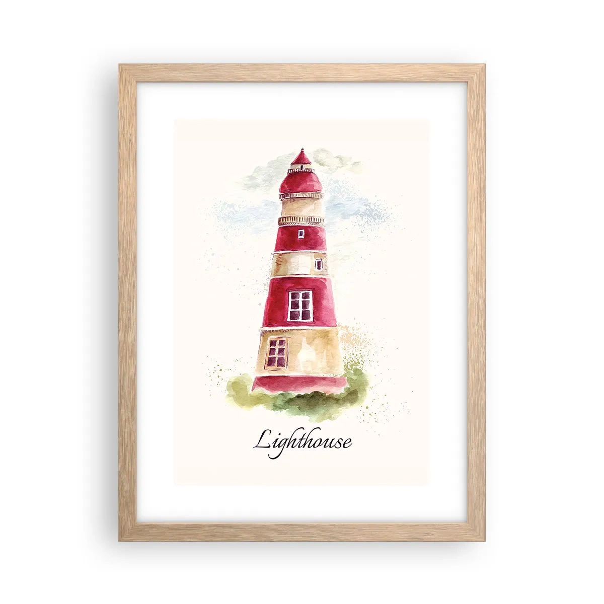 Plakát v rámu světlý dub - Tady je vždy počasí - 30x40 cm