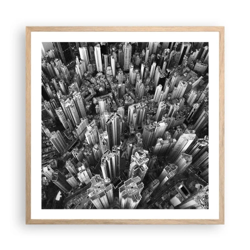 Plakát v rámu světlý dub - Stále výš a výš - 60x60 cm