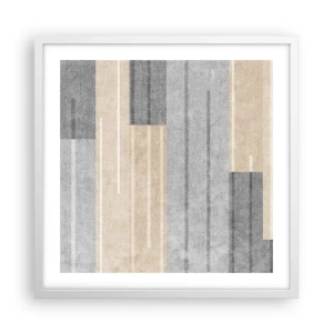 Plakát v bílém rámu - Kompozice: drž se - 50x50 cm