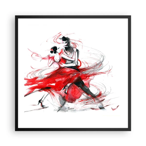 Plakát v černém rámu - Tango - rytmus náruživostí - 60x60 cm